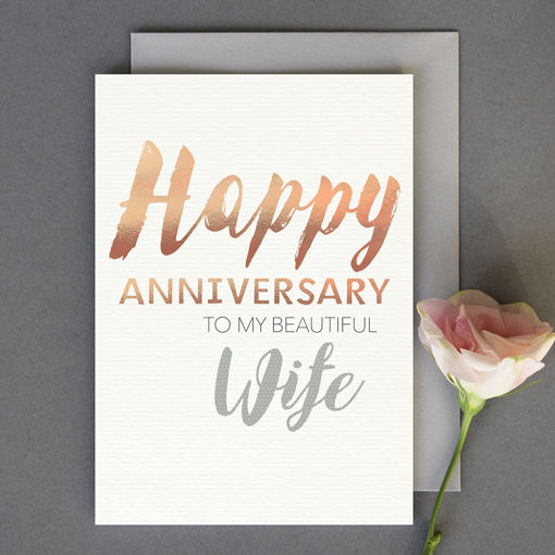 Picture of HAPPY ANNIVERSARY TO MY BEAUTIFUL WIFE CARD
